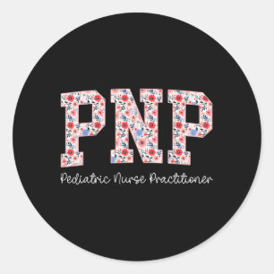 Sticker Rond Infirmière pédiatrique spécialisée en soins infirm