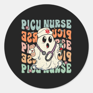 Sticker Rond Infirmière PICU super Halloween Costume Peds Infir