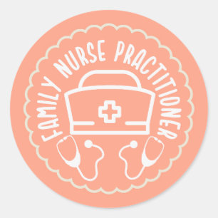 Sticker Rond Infirmière praticienne spécialisée en soins famili