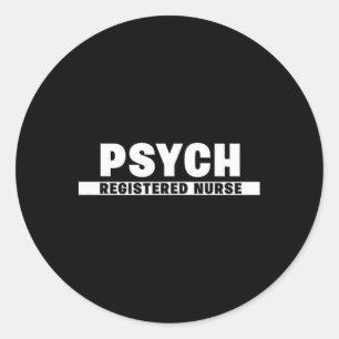 Sticker Rond Infirmière psychiatrique en santé mentale et compo