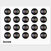 Sticker Rond infirmière psychique (Feuille)