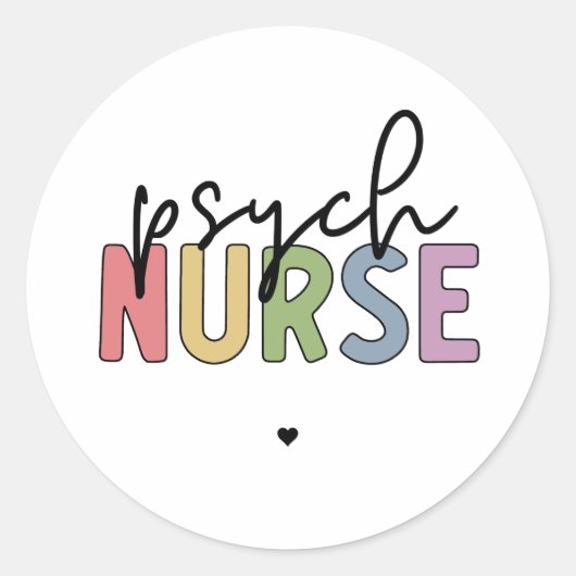 Sticker Rond Infirmière psychique | Infirmière psychiatrique (Devant)