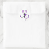 Sticker Rond Infirmière RN Stethoscope (Sac)