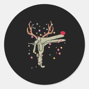 Sticker Rond Infirmière spéculum de renne Noël drôle Obgyn infi