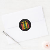 Sticker Rond Infirmière Stethoscope Junetdix Melanin Pride Afri (Enveloppe)