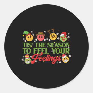 Sticker Rond Infirmière thérapeute en santé mentale de Noël