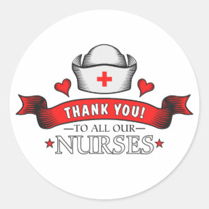 Sticker Rond Infirmières Mercis
