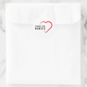 Sticker Rond Infirmières Mercis | Coeur rouge (Sac)