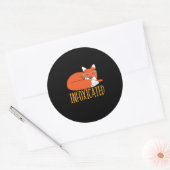Sticker Rond Infoxicated Funny Fox Pun Party Drunk and Wask (Enveloppe)