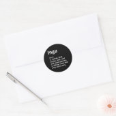 Sticker Rond Inga Definition Personalized Name Funny Birthday G (Enveloppe)