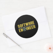 Sticker Rond Ingénieur amusant Ingénieur logiciel et programmeu (Enveloppe)