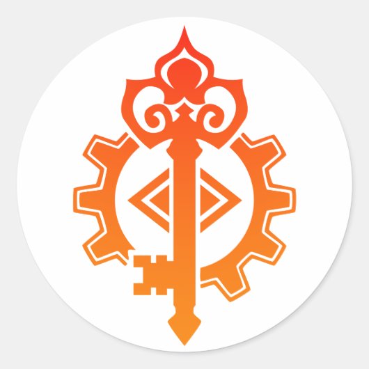 Sticker Rond Ingénieur Artiste Mécaniste DnD (Devant)