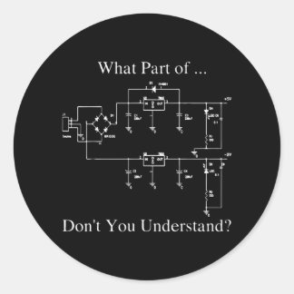 Sticker Rond Ingénieur électrique