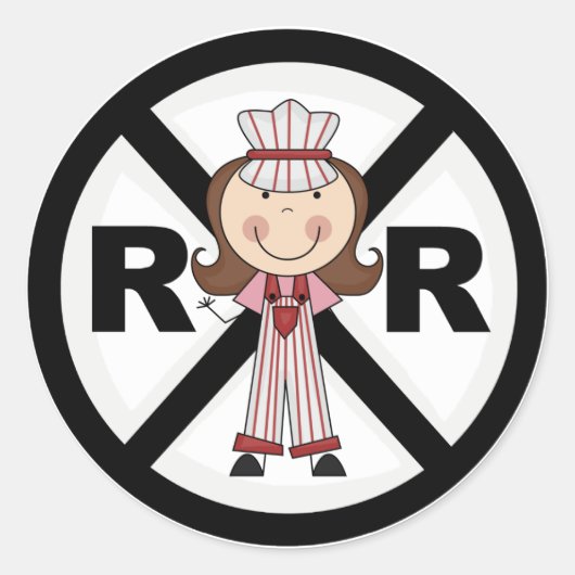 Sticker Rond Ingénieur ferroviaire -T-shirts et cadeaux pour fi (Devant)