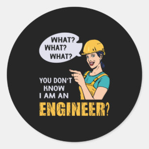 Sticker Rond Ingénieur Je Suis Ingénieur