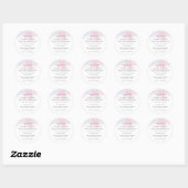 Sticker Rond Ingrédient de boulangerie rose pastel qui coule (Feuille)