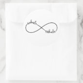 Sticker Rond Inhale, exhale, infinity sign (Sac)