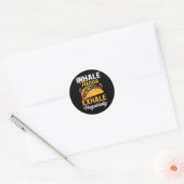 Sticker Rond Inhale Tacos Exhale Négativité Drôle Tacos (Enveloppe)