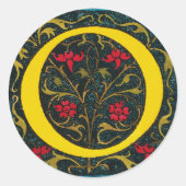 STICKER ROND INITIAL O, 1520. (Devant)
