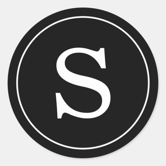 Sticker Rond Initiale personnalisée (Devant)