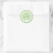 Sticker Rond Initiales Claddagh - Jade (Sac)