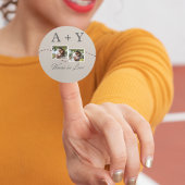 Sticker Rond Initiales et scénario connectés