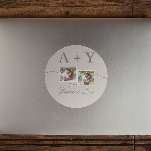 Sticker Rond Initiales et scénario connectés