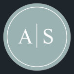 Sticker Rond Initiales mariage minimaliste Papier à lettres/Cla<br><div class="desc">Ces autocollants de mariage présentent les initiales du couple et sont parfaits pour utiliser sur les faveurs,  la papeterie,  et plus encore!</div>
