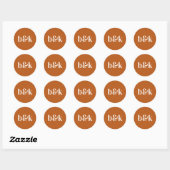 Sticker Rond Initiales minimaux Monogrammes modernes Cl Mariage (Feuille)