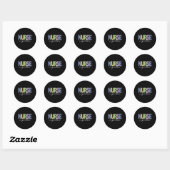 Sticker Rond Injecteur Injecteur Injecteur Injecteur Infirmière (Feuille)