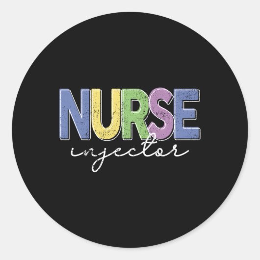 Sticker Rond Injecteur Injecteur Injecteur Injecteur Infirmière (Devant)