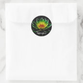 Sticker Rond Inner Light l Lotus Art Abstrait | CUSTOMISÉ (Sac)