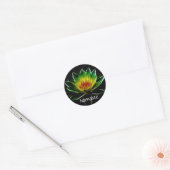 Sticker Rond Inner Light l Lotus Art Abstrait | CUSTOMISÉ (Enveloppe)