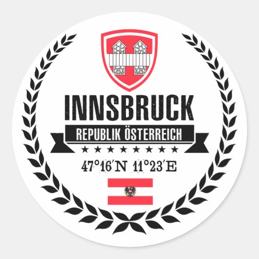 Sticker Rond Innsbruck (Devant)