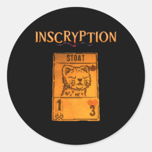 Sticker Rond Inscryption Psychologique Stoad Card Jeu Hallowee