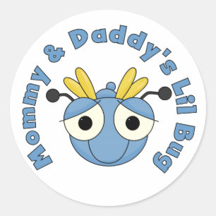 Sticker Rond Insecte de Lil de maman et de papa