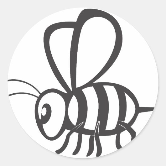 Sticker Rond Insecte des abeilles (Devant)