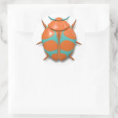 Sticker Rond insecte insecte insecte joli orange turquoise (Sac)