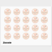 STICKER ROND INSÉPARABLE BLUSH MONOGRAM DOVE (Feuille)