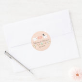 STICKER ROND INSÉPARABLE BLUSH MONOGRAM DOVE (Enveloppe)