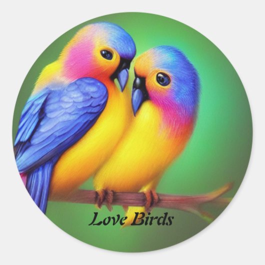 Sticker Rond Inséparables (Devant)