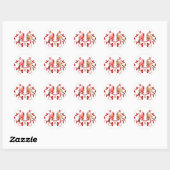 Sticker Rond Inséparables (Feuille)