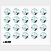 Sticker Rond Inséparables (Feuille)
