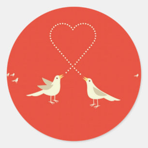Sticker Rond Inséparables