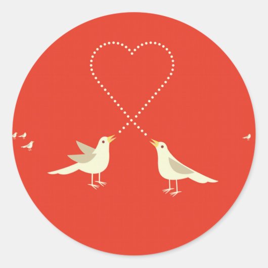 Sticker Rond Inséparables (Devant)
