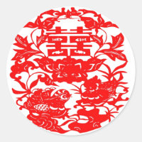 Inséparables chinois de l'art populaire double bon