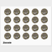 Sticker Rond Inséparables/confettis/do-it-yourself couleur arri (Feuille)