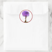 Sticker Rond Inséparables dans un arbre de coeur - L'amour hive (Sac)