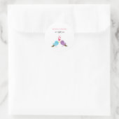 Sticker Rond Inséparables et Mariages de coeur (Sac)