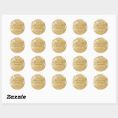 Sticker Rond Inséparables Forever sur Burlap (Feuille)